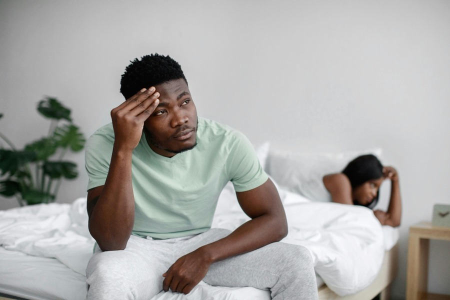 Couple building emotional intimacy together