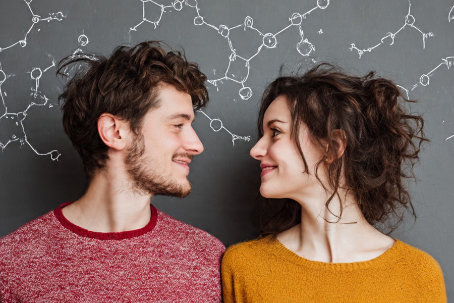 Couple showing relationship compatibility